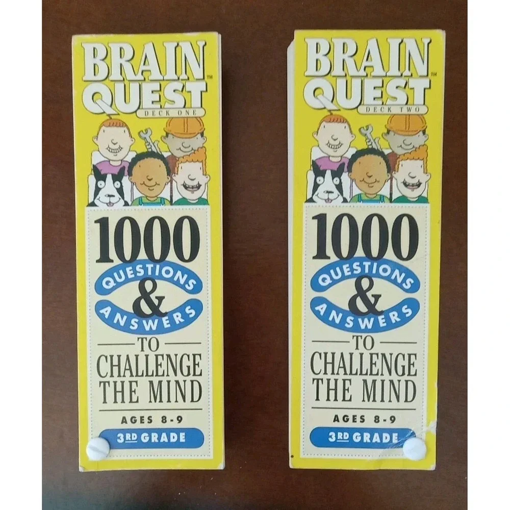 Brain Quest 3rd Grade Ages 8 9 Deck 1 & 2 Question Answer Challenge Mind Trivia